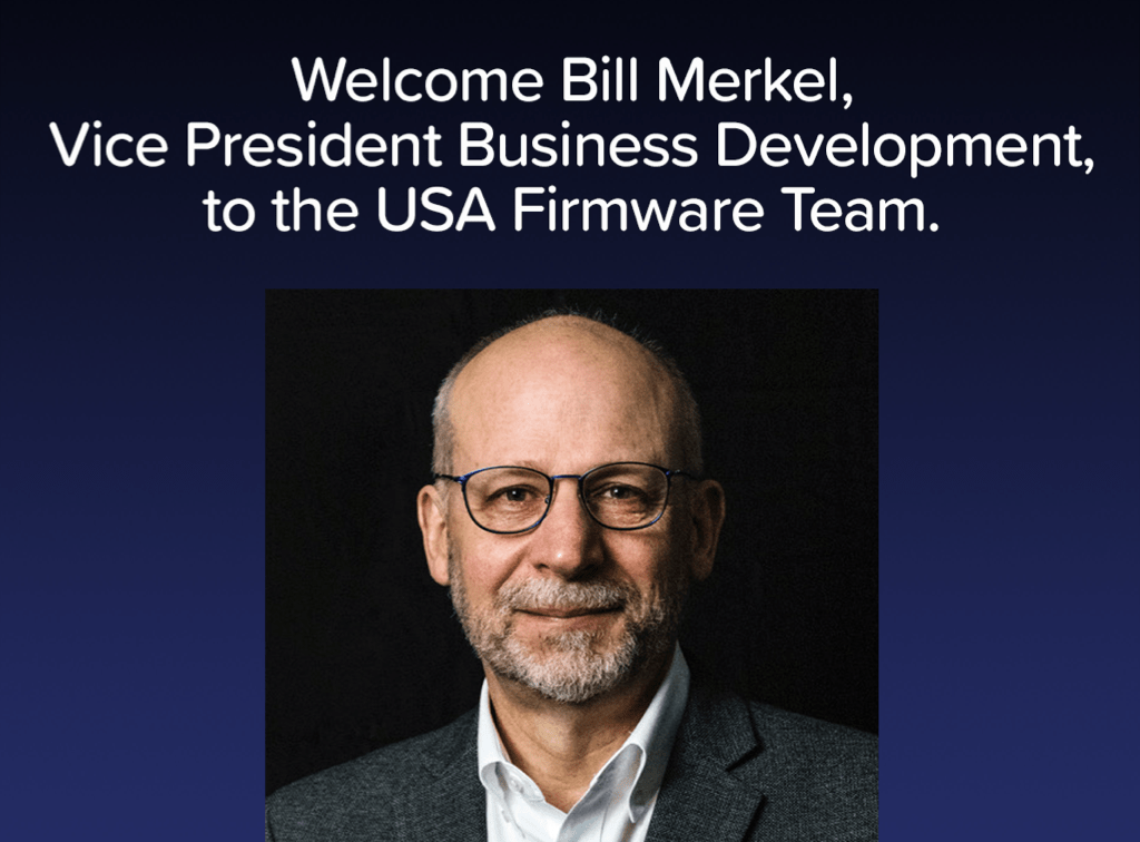 Bill Merkel USA Firmware VP Business Development